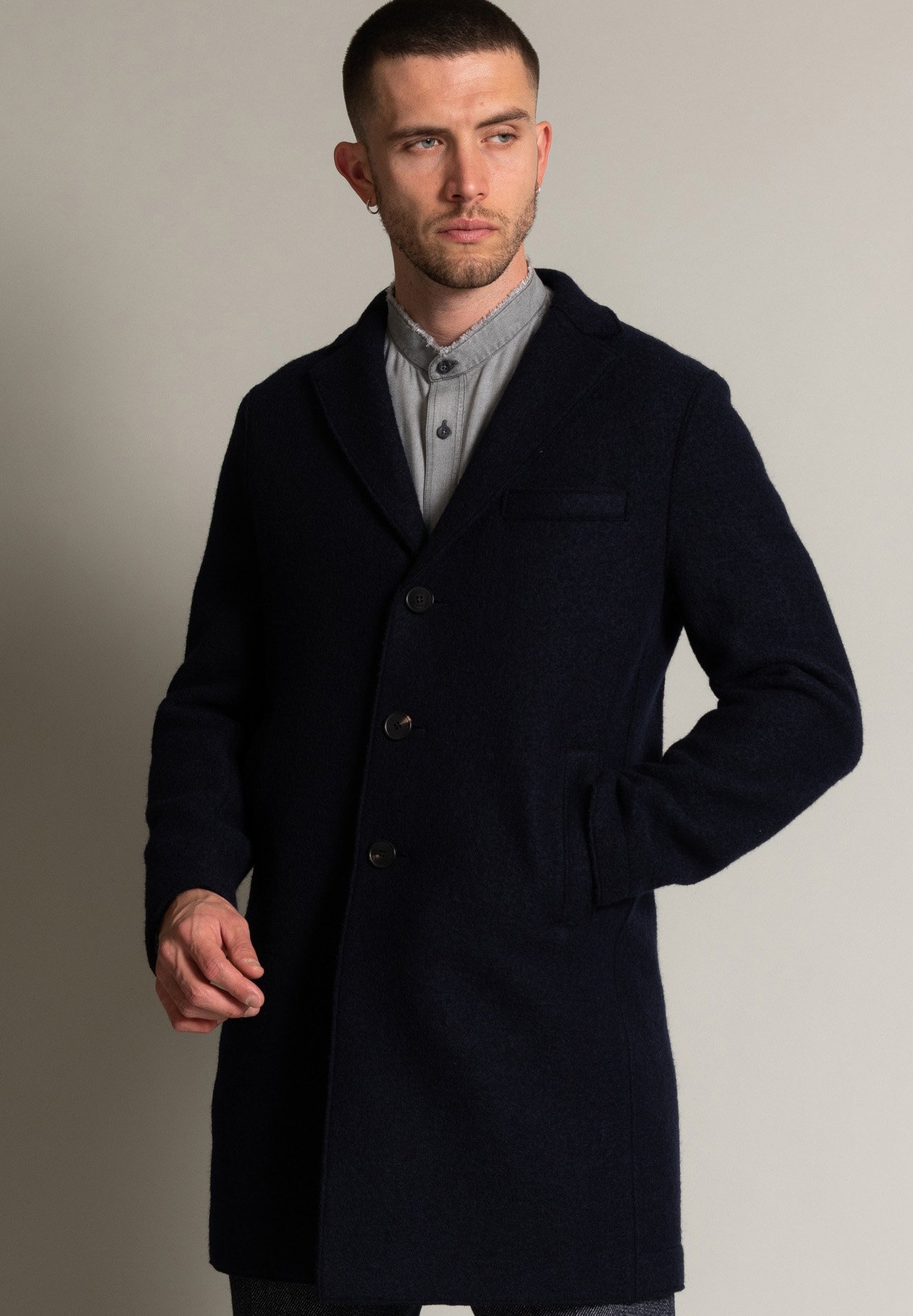 Harris Wharf London Classic coat - navy 