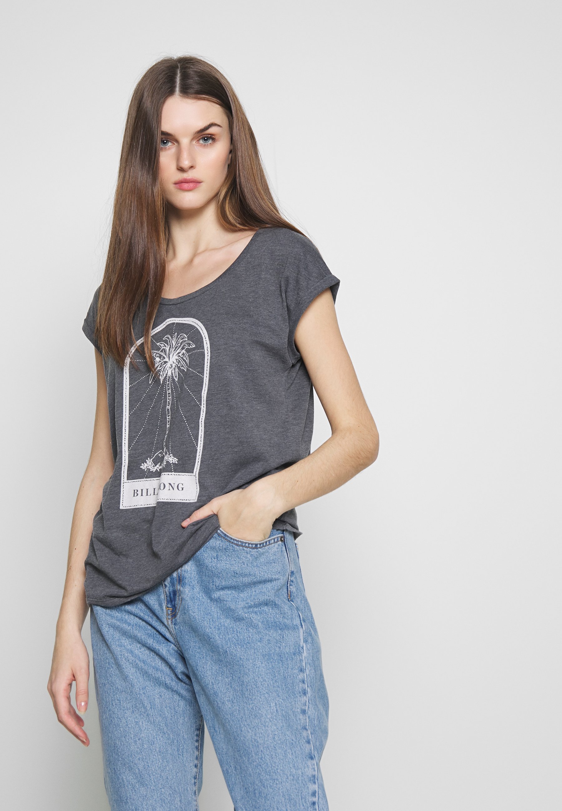 Billabong ALL NIGHT TEE T shirts med print black Billabong POSTER CHILD TEE - T-shirts med print - off black