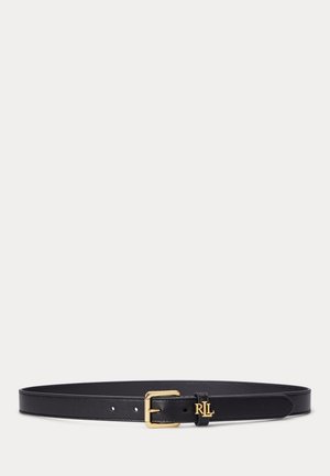 Lauren Ralph Lauren LOGO-KEEPER LEATHER SKINNY BELT - Öv - black