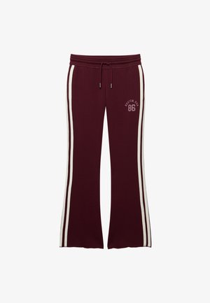 Superdry & Co, SUPERDRY ATHLETIC ESSENTIALS STRIPE FLARE JOGGERS.. - Pantalones deportivos - port red