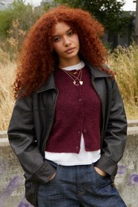 BDG Urban Outfitters BILLIE - Jakna iz umetnega usnja - black