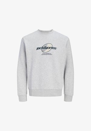Jack & Jones, JCOCLUB BRANDING CREW NECK - Sweatshirt - light grey melange