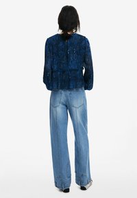 Desigual LONG-SLEEVE PLEATED - Blouse - blue