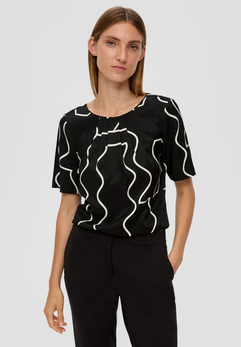 s.Oliver BLACK LABEL T-Shirt print - schwarz