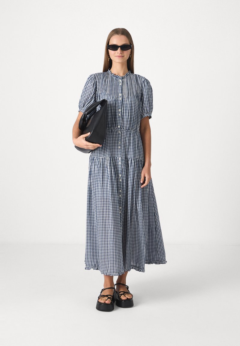 black and pink polka dot dress More You Mesh Maxi Dress in Pink Polka Dot XS