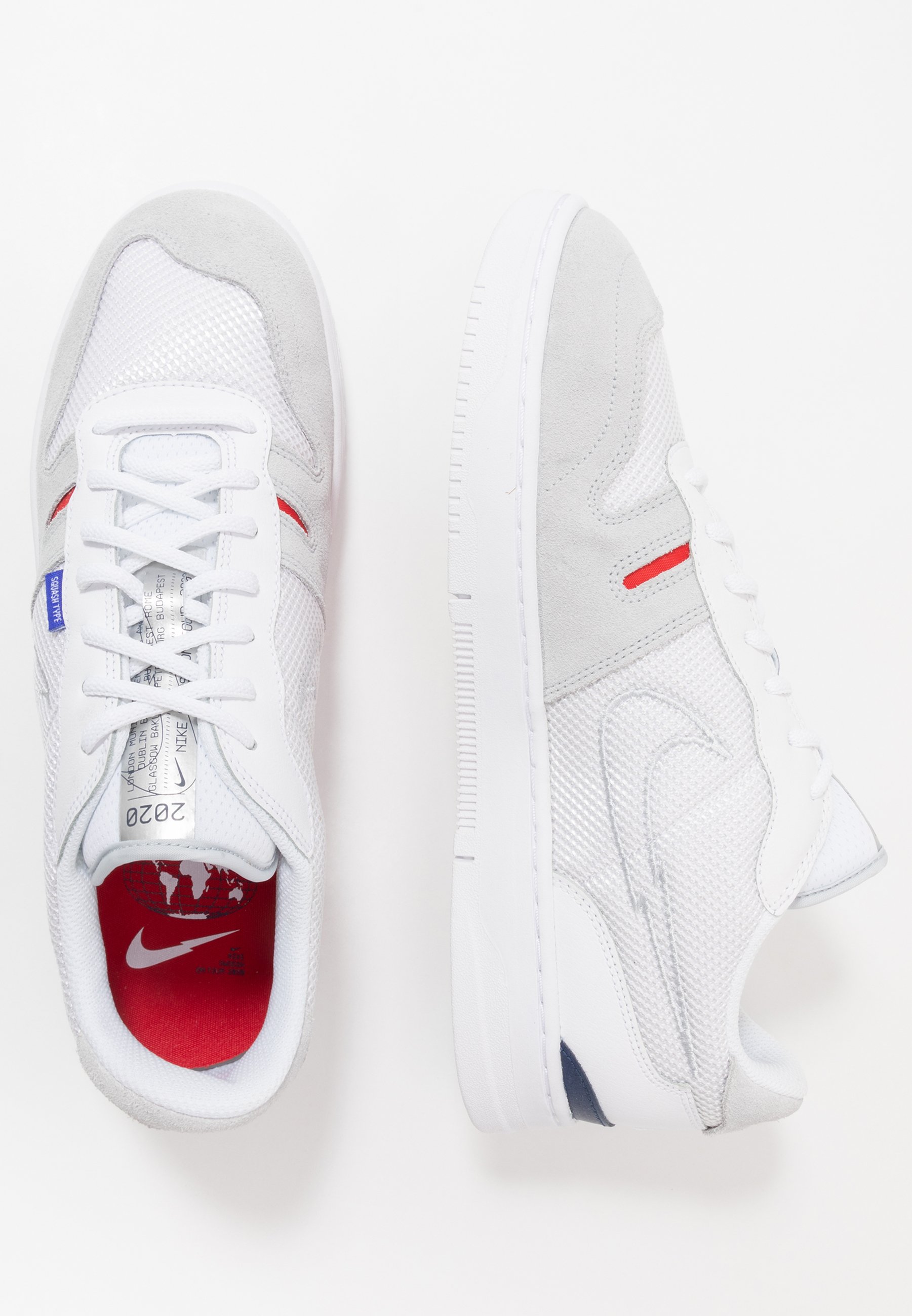 Nike Sportswear NIKE SQUASH-TYPE - Sneakers laag - white/platinum  tint/university red/midnight navy/blue/metallic silver/wit - Zalando.nl