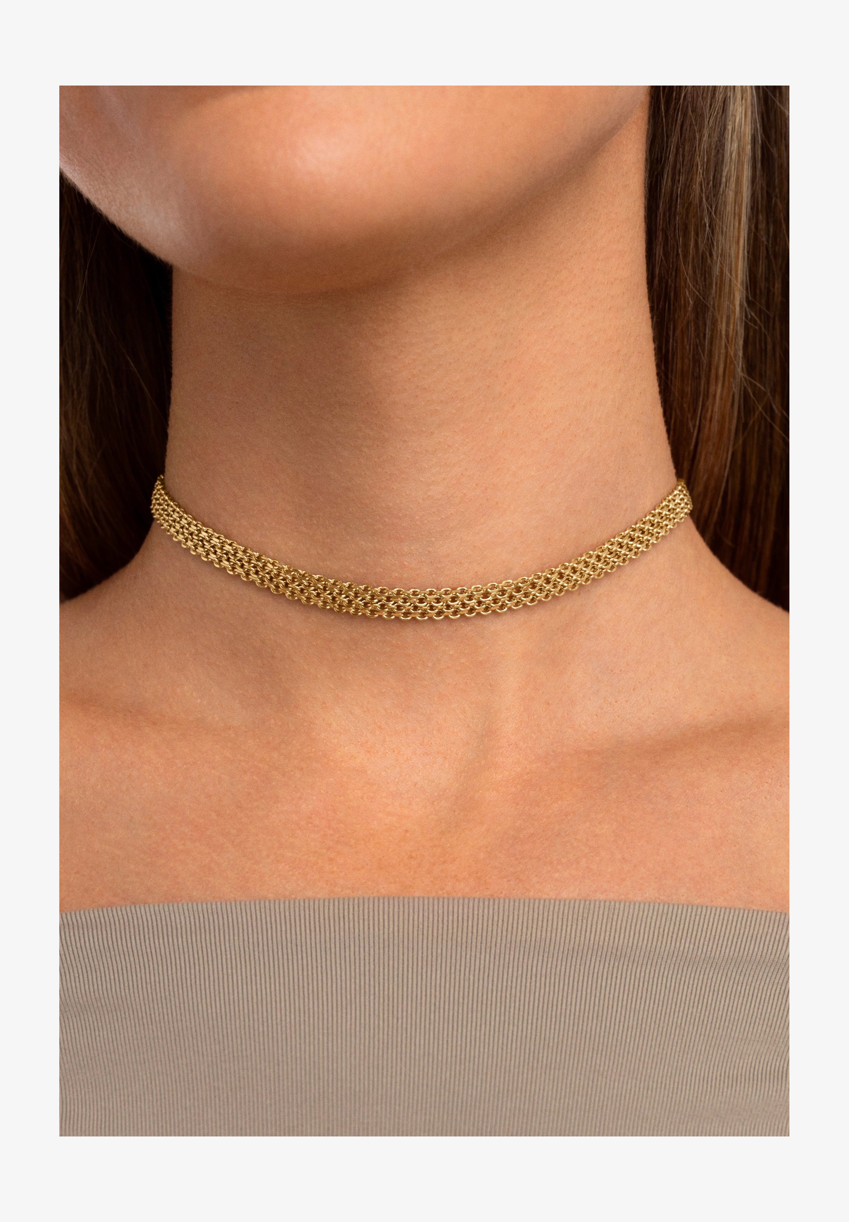 SINGULARU Bracciale Donna Zambia Link - Maglie Massicce In Ottone Placcato Oro 18Kt, Lunghezza 18cm