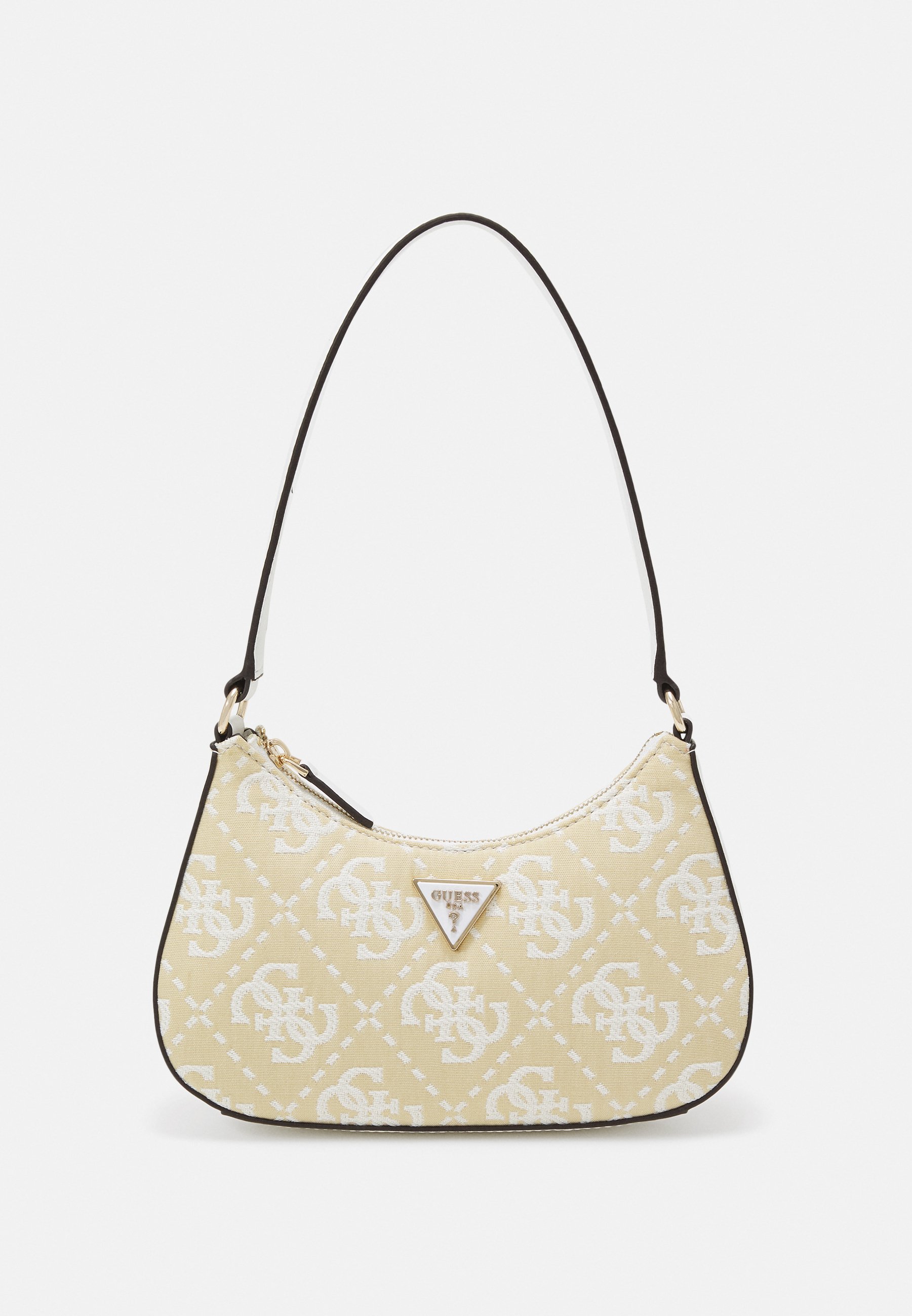 Guess RUMA MINI TOP ZIP - Handbag - white/white - Zalando