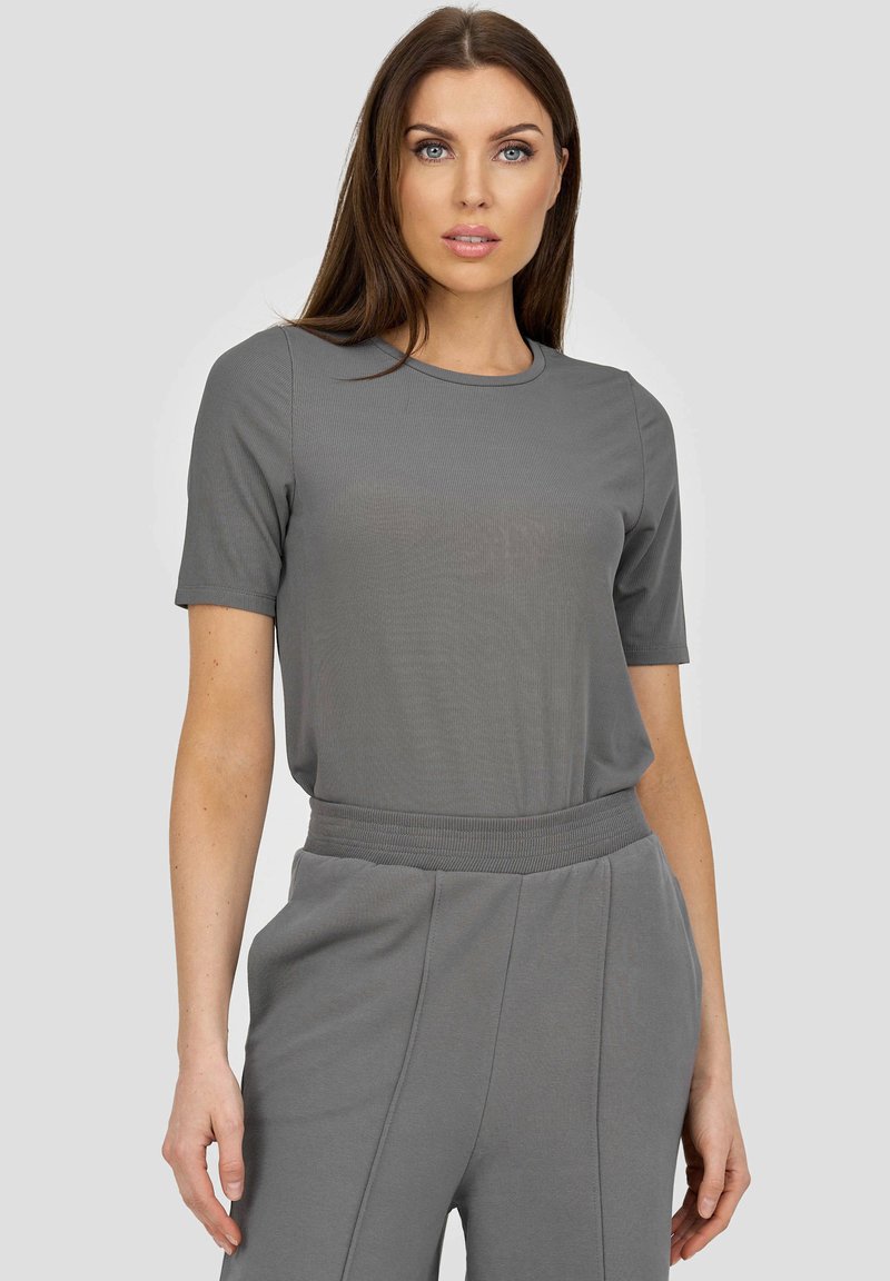 Damen T-Shirts | Cotton Candy WINA T-Shirt basic grey/anthrazit - BN07895 Damen T-Shirts | Cotton Candy WINA T-Shirt basic grey/anthrazit - BN07895