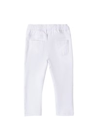Witte denim leggings met een elastische tailleband, een slim fit en twee achterzakken voor extra detail. Glad textuur met minimale stiksels.