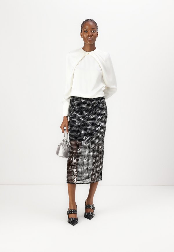SOLINA SEE THROUGH MIDI SKIRT - Pencil skirt - midnight4