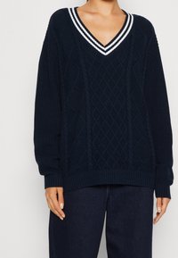 Hollister Co. Stickad tröja - dark blue