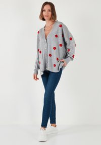 LELA LOOSE FIT - Cardigan - light grey