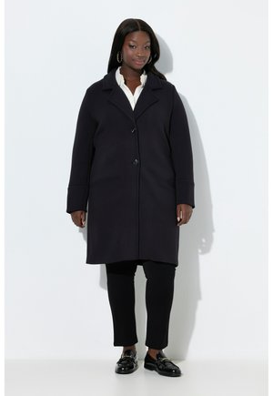 REVERSKRAGEN BREITE BÜNDCHEN - Abrigo clásico - black