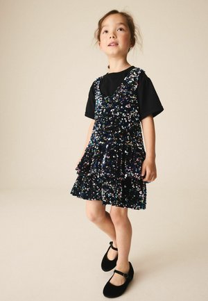 Next, SEQUIN T-SHIRT DRESS - Cocktailkleid/festliches Kleid - black