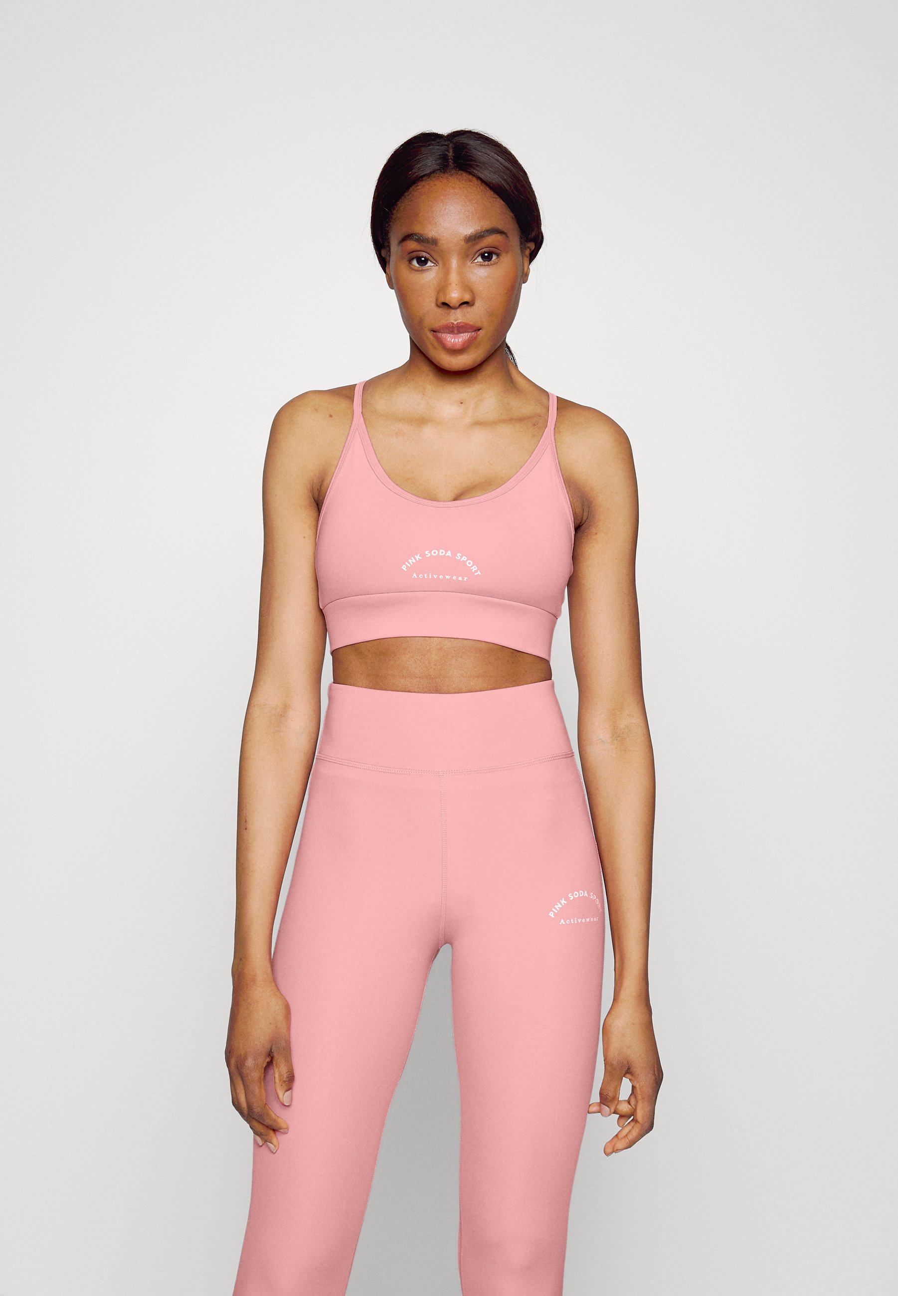 pink soda pink sports bra