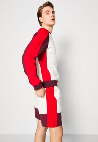 Lacoste ELEVATED COLORBLOCK - Sudadera - flour/red-spleen