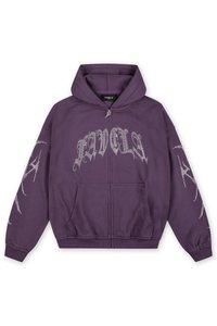 RIBCAGE FRONTZIP UNISEX - Camisola com fecho - plum