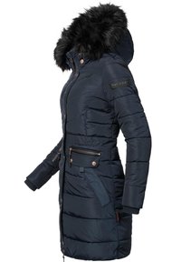 Navahoo Paula - Winter coat - blau mit schwarzem fell