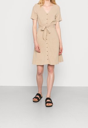 Pieces, Robe chemise - beige
