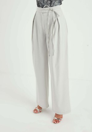 SIDE TIE  - Stoffhose - grey