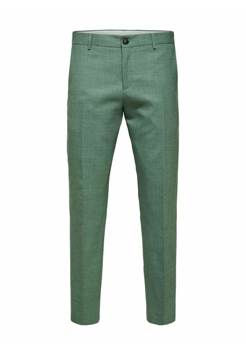 Pantalon De Costume SELECTED HOMME - Tissu à Carreaux Bleu, Coupe Classique, Composition 60% Polyester 40% Laine