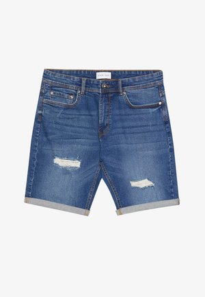 Pier One Lühikesed teksad - dark blue denim