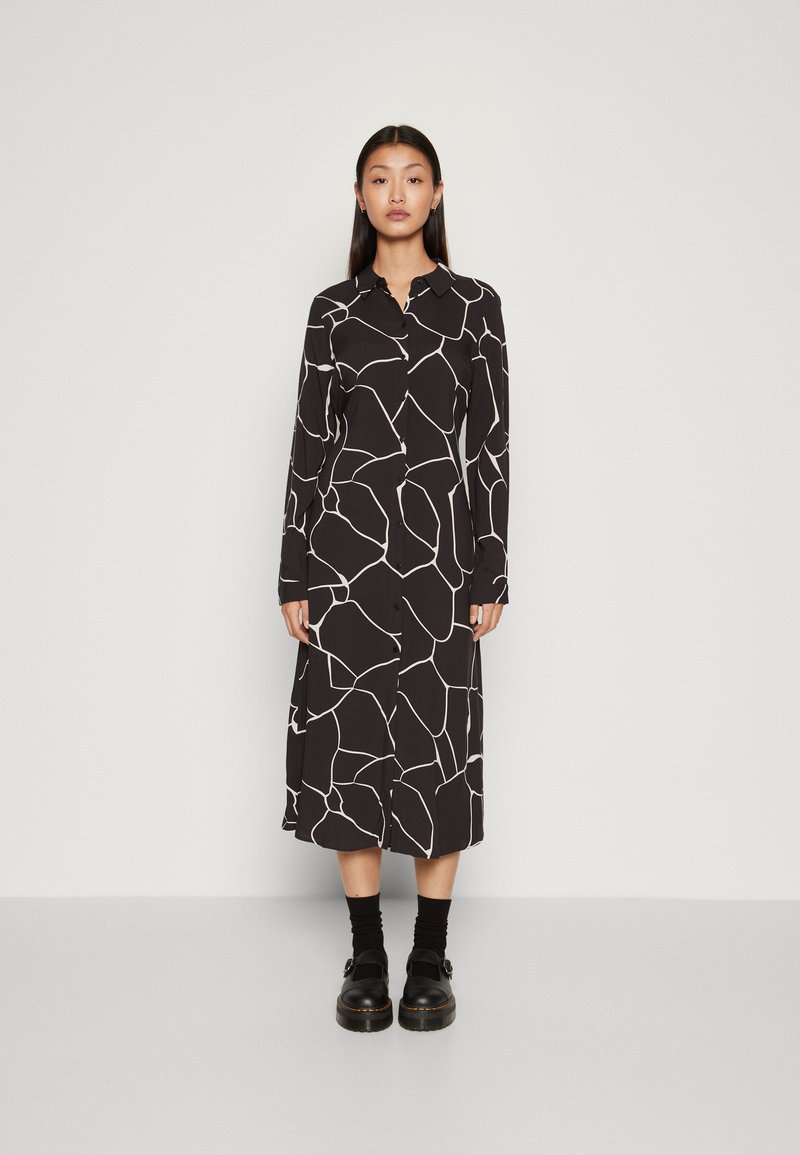 Vila Faith v-neck L/S Midt dress - Black main image 1