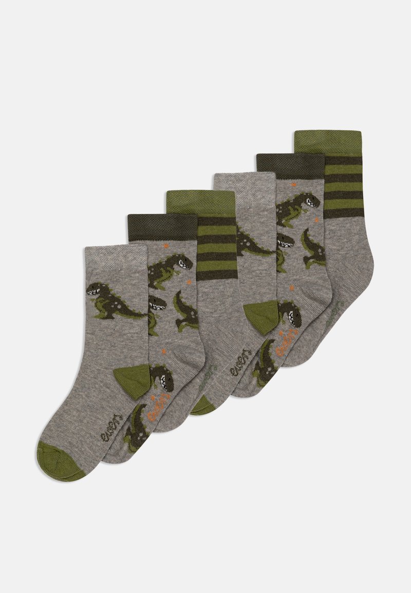 Ewers DINO 6 PACK - Socks - grey