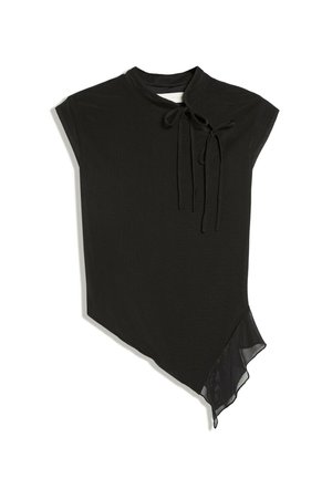 Bershka, SHORT SLEEVE TULLE PRINT - T-SHIRT - T-shirts print - black