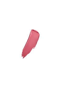 Campione di colore labbra rosa cremoso con una texture liscia, caratterizzato da una finitura opaca e un bordo affusolato.