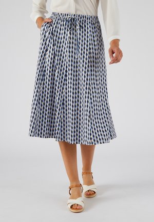 Damart CHAUDE GRAPHIQUE - A-line skirt - bleu graphique