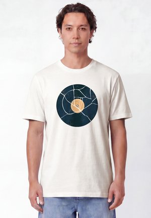 watapparel, BROKEN VINYL UNISEX - T-shirt print - off white