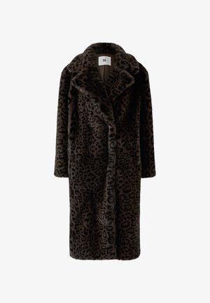 Oui, LEO PRINT - Winter coat - dk brown grey