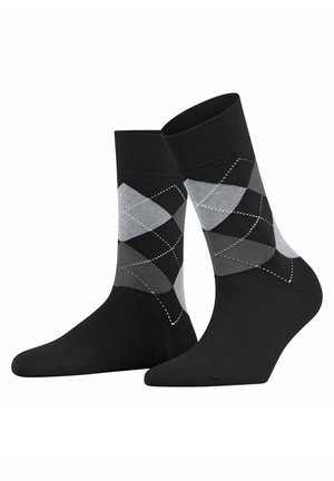 FALKE SENSITIVE ARGYLE - Socken - black