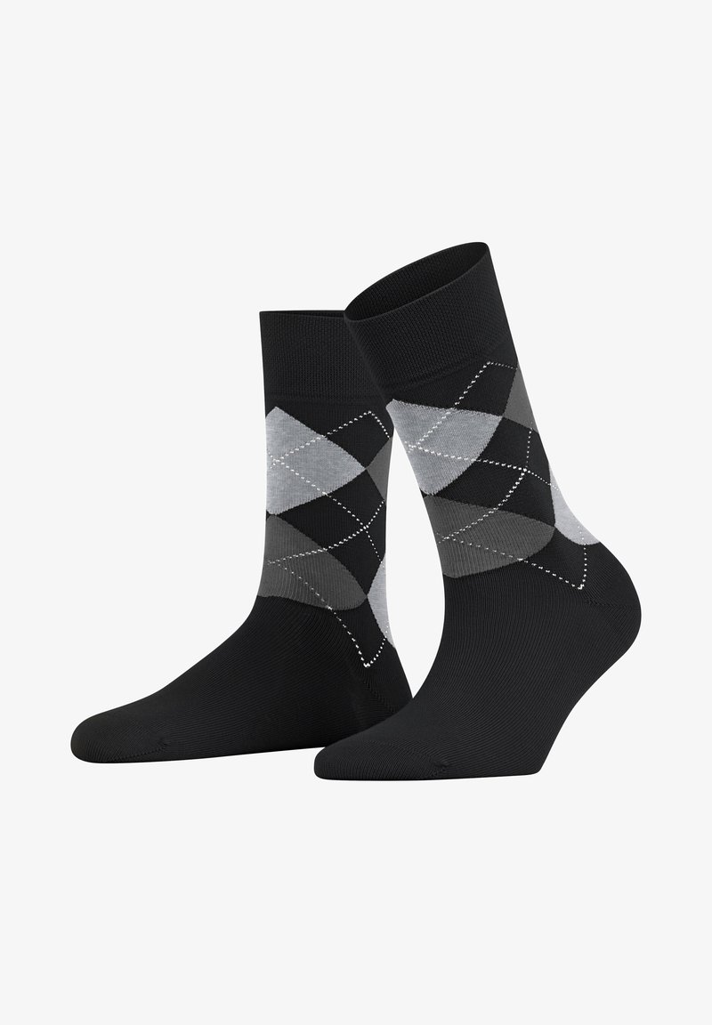 FALKE SENSITIVE ARGYLE - Socks - black