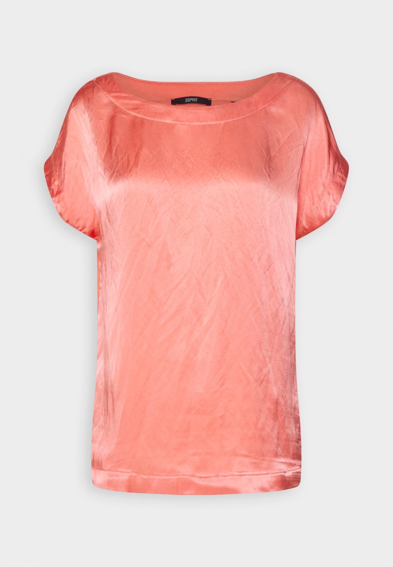 esprit collection T-shirt basic koraalrood esprit collection T-shirt basic koraalrood