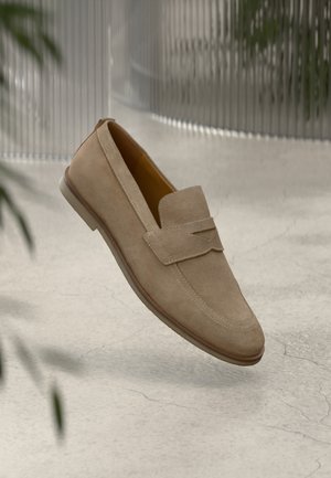 LEATHER - Slip-ons - rock beige