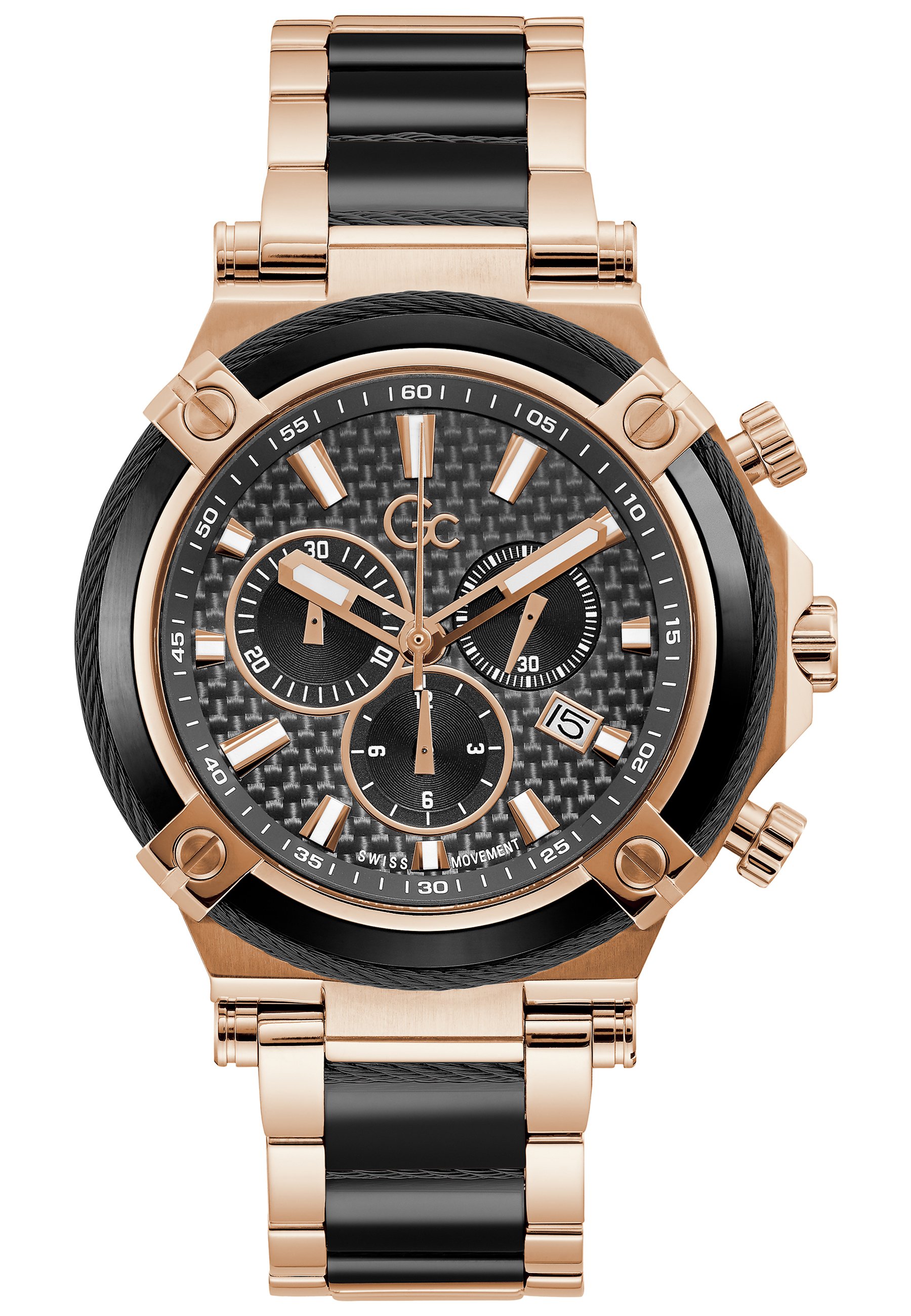 Gc Watches Gc CableSport Chronograph watch Black/rose gold