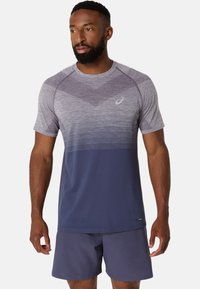 ASICS SEAMLESS SS - Sports T-shirts - lavender grey indigo fog