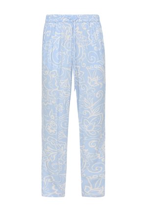s.Oliver MIT ALL-OVER - Pantalon classique - himmelblau