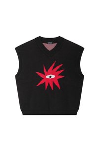 Kaotiko TRICKY LOVE UNISEX - Strikkegenser - black