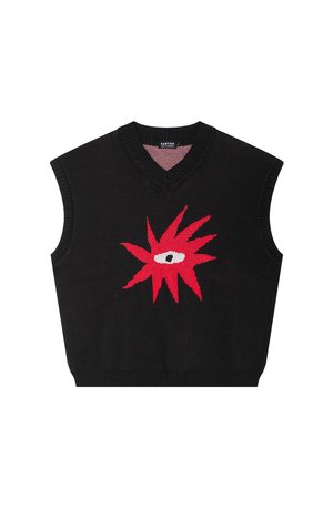Kaotiko TRICKY LOVE UNISEX - Strikkegenser - black