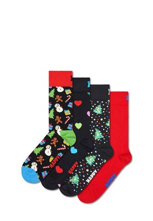 4-PACK CHRISTMAS - Socken - black
