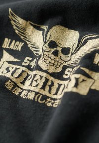 Superdry & Co BIKER ROCK GRAPHIC  - T-shirt print - heavy metal black
