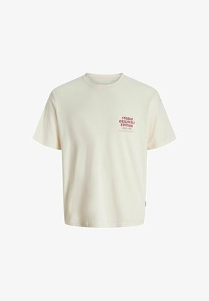 Jack & Jones, Plus Size - Tricou cu imprimeu - antique white
