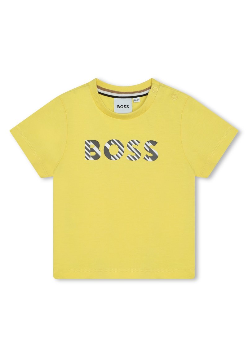 BOSS Kidswear T-shirt print geel BOSS Kidswear T-shirt print geel