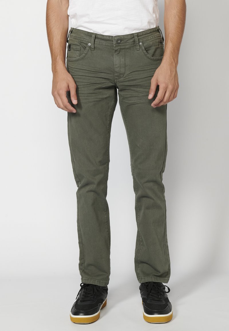 Koroshi STRETCH - Vaqueros rectos - verde   green