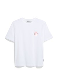 LUALAA FLOWER - T-Shirt print - white pale umber