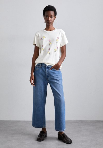 RE/DONE 70S LOOSE TEE WOODSTOCK - Print T-shirt - vintage white